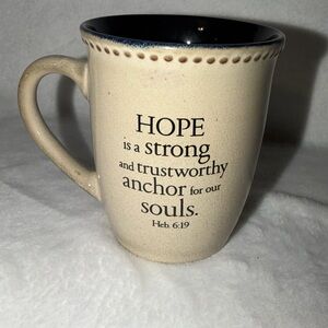 Inspirational Cream Mug with Hope Message